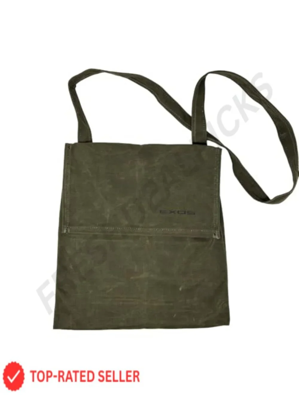Waxed Canvas Haversack Bushcraft Shoulder Bag - Messenger Bag for Gardening &